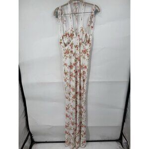 Parthea Floral Maxi Dress Women M White Whimsical Prairie Cottage  Milk‎ Maid